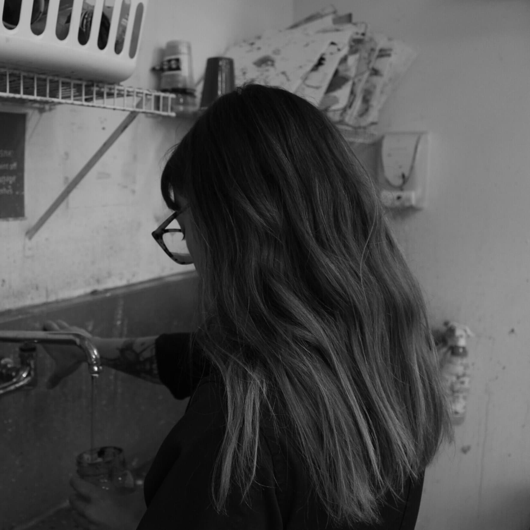 black and white portrait